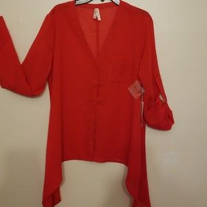 Red dress shirt